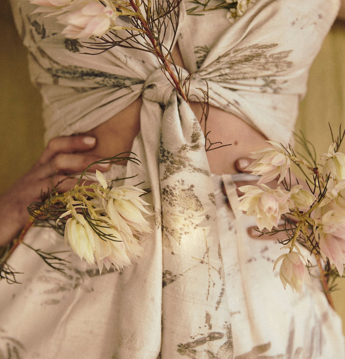 Blombos Eco Print Halter Dress  NADYA VON STEIN – Nadya Von Stein