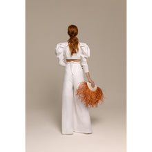 Load image into Gallery viewer, Blush Bolero Puff Long Sleeve, Blush High Waisted Trouser Flow