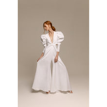 Load image into Gallery viewer, Blush Bolero Puff Long Sleeve, Blush High Waisted Trouser Flow