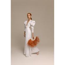 Load image into Gallery viewer, Blush Bolero Puff Long Sleeve, Blush High Waisted Trouser Flow