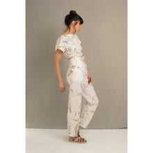 Load image into Gallery viewer, Blombos Eco Print High Waisted Trousers