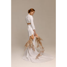 Load image into Gallery viewer, Blush Bolero Long Sleeve, Blush High Waisted Skirt Mermaid Tale