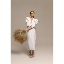 Load image into Gallery viewer, Blush Bolero Puff Long Sleeve, Blush Pencil Skirt