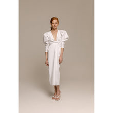 Load image into Gallery viewer, Blush Bolero Puff Long Sleeve, Blush Pencil Skirt