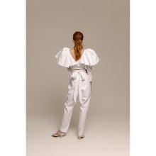 Load image into Gallery viewer, Blush Bolero Puff Long Sleeve, Blush High Waisted Trouser