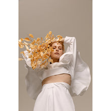 Load image into Gallery viewer, Blush Bolero Puff Long Sleeve, Blush High Waisted Trouser