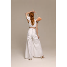 Load image into Gallery viewer, Classic Peacock Bolero, Blush High Waisted Trouser Flow