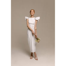 Load image into Gallery viewer, Classic Peacock Bolero Boat Neckline, Blush Pencil Skirt