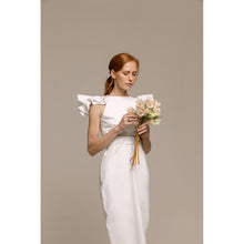 Load image into Gallery viewer, Classic Peacock Bolero Boat Neckline, Blush Pencil Skirt