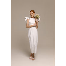 Load image into Gallery viewer, Classic Peacock Bolero Boat Neckline, Blush Pencil Skirt