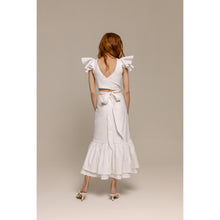 Load image into Gallery viewer, Classic Peacock Bolero Boat Neckline, Classic High Waisted Skirt