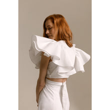 Load image into Gallery viewer, Exotic Peacock Bolero, Blush High Waisted Skirt Flow