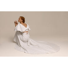 Load image into Gallery viewer, Peacock Bolero Frill with Long Sleeve, Blush High Waisted Skirt Mermaid Tail