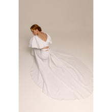 Load image into Gallery viewer, Peacock Bolero Frill with Long Sleeve, Blush High Waisted Skirt Mermaid Tail