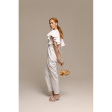 Load image into Gallery viewer, Peacock Bolero with Frill, Blush High Waisted Trouser