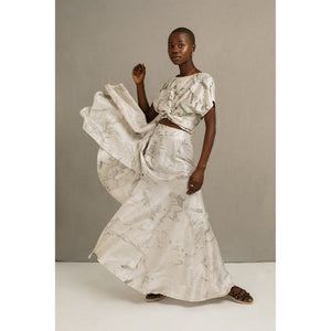 Blombos Eco Print High Waisted Skirt