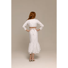 Load image into Gallery viewer, Blush Bolero Long Sleeve, Classic High Waisted Skirt
